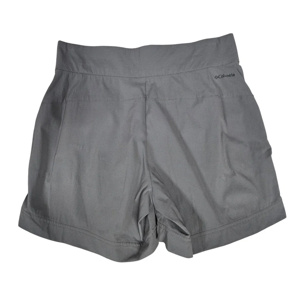 Columbia Pull On Hiking Active Shorts  Elastic Waist Pocket Gray Women's Size S